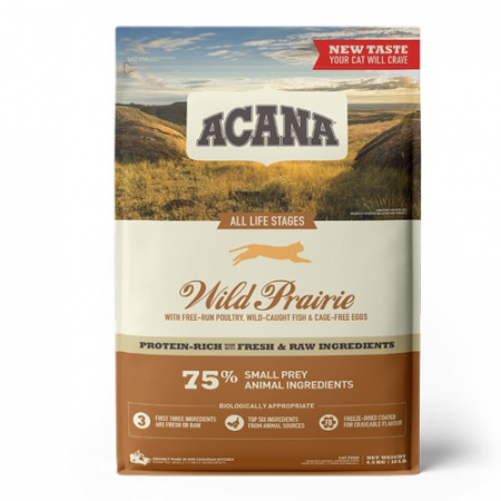 Βιολογικά κατάλληλη ξηρά τροφή για γάτες με κοτόπουλο κ' γαλοπούλα - Acana Wild Prairie 