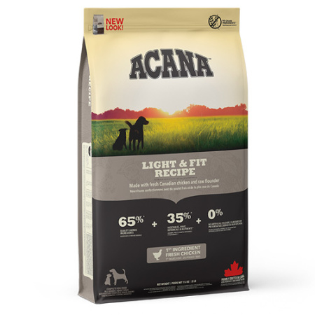 Βιολογικά κατάλληλη ξηρά τροφή για ενήλικους σκύλους με τάση παχυσαρκίας ή/και στειρωμένους - Acana Dog Light & Fit 