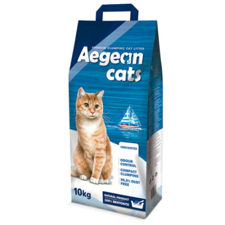 Άμμος συγκόλλησης για γάτες χωρίς άρωμα - Aegean Cats Unscented 10kg