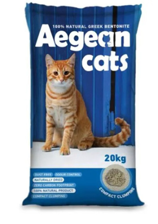 Άμμος συγκόλλησης για γάτες χωρίς άρωμα - Aegean Cats Unscented 20kg