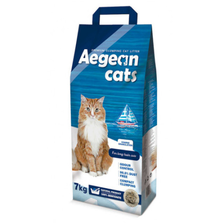 Άμμος συγκόλλησης για γάτες χωρίς άρωμα - Aegean Cats Unscented 7kg
