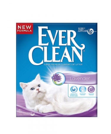 Άμμος υγιεινής για γάτες με άρωμα λεβάντας - Everclean Lavender 6L