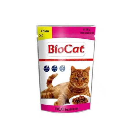 Φακελάκι γάτας σε διάφορες γεύσεις - Bio Cat Pouch 100g Κρέας-Συκώτι