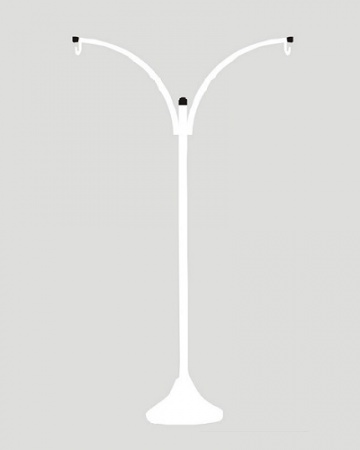 Διπλός λευκός ορθοστάτης για κλουβιά 1.76m