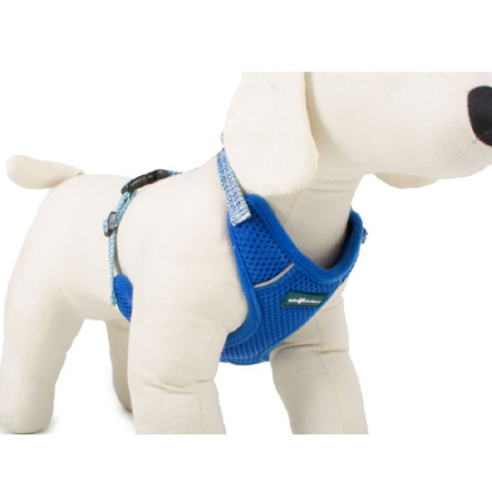 Σετ οδηγού και σαμαράκι σκύλου με μαλακό ύφασμα - Farm Company Deluxe Kit Harness Μπλε