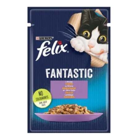Φακελάκι γάτας με αρνί σε ζελέ - Felix Lamb 85g