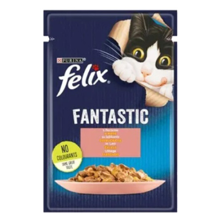 Φακελάκι γάτας με σολομό σε ζελέ - Felix Salmon 85g