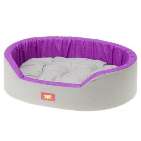 Κρεβάτι σκύλου με σταθερά τοιχώματα και αποσπώμενο μαξιλάρι - Ferplast Dandy 45 (45*35*13cm) Μωβ