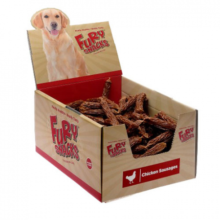 Αποξηραμένα φυσικά λουκάνικα για σκύλους σε πολλές γεύσεις - Fury Sasusage Κοτόπουλο