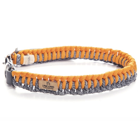 gkri-portokali-xeiropoiito-perilaimio-skilou-sxoini-paracord-unicord-piano-melody-orange-grey