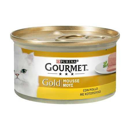 Κονσέρβα γάτας με μους σε διάφορες γεύσεις - Gourmet Gold 85g Κοτόπουλο