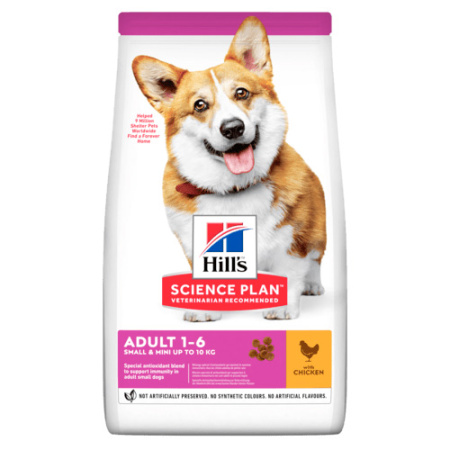 Ξηρά τροφή για μικρόσωμους και νανόσωμους ενήλικους σκύλους ηλικίας 1-6 ετών - Hill's Adult Small & Mini
