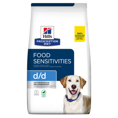 Κλινική ξηρά τροφή για σκύλους με δυσανεξίες σε τροφές - Hill's Prescription Diet d/d Dry Duck 4kg