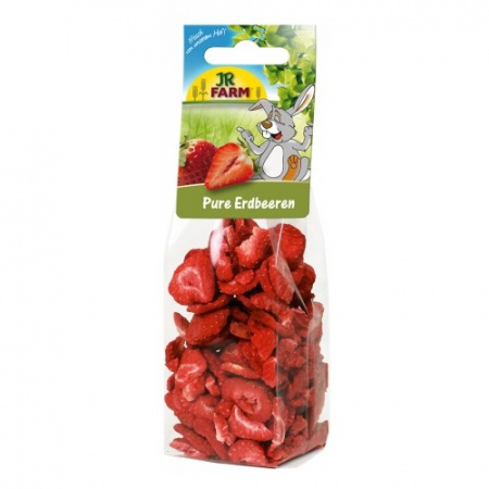 Λιχουδιά για μικρά ζώα από αποξηραμένες φράουλες - JR Farm Pure Strawberries 20g