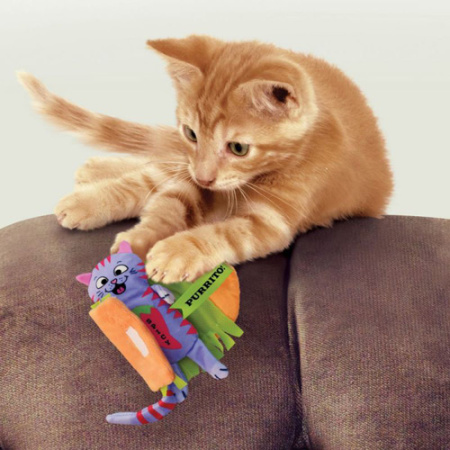 Παιχνίδι γάτας μπουρίτο με catnip 2 σε 1 - Kong Pull-a-Partz Purrito