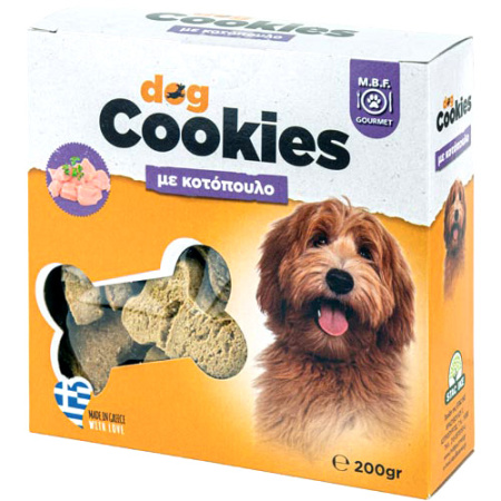 Χειροποίητα τραγανά μπισκότα για σκύλους με κοτόπουλο - MBF Cookies Chicken 200g