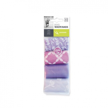 Ανταλλακτικά σακουλάκια απορριμάτων αρωματισμένα με λεβάντα - M-Pets Waste Bags Lavender (4*15 σακουλάκια)