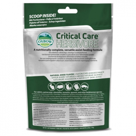 Κλινική διατροφή σε σκόνη για φυτοφάγα που βρίσκονται σε ανάρρωση - Ox Bow Critical Care Herbivore 141g 