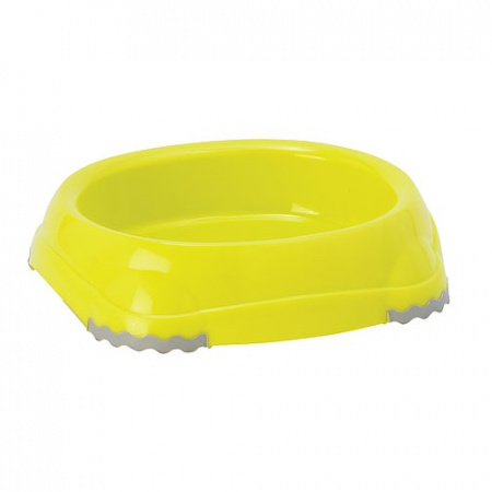 Πλαστικό μπολ φαγητού / νερού με αντιολισθητική βάση σε διάφορα χρώματα - Pet Camelot 1245ml Κίτρινο