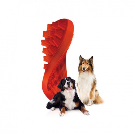 Βούρτσα από 100% ιατρική σιλικόνη για μεγαλόσωμους σκύλους με μακρύ τρίχωμα - Pet+Me Firm