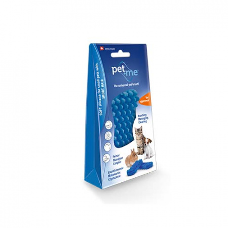 Βούρτσα από 100% ιατρική σιλικόνη για μικρόσωμους σκύλους και γάτες με κοντό τρίχωμα και για άλλα μικρά κατοικίδια - Pet+Me Soft