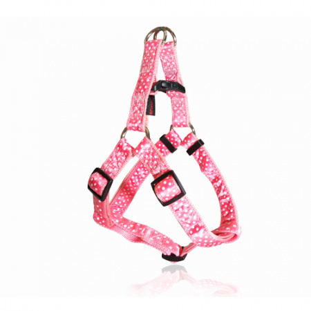 Πουά σαμαράκι σκύλου σε διάφορα χρώματα - Pet Interest Dots Line XSmall 1*26-40cm ροζ