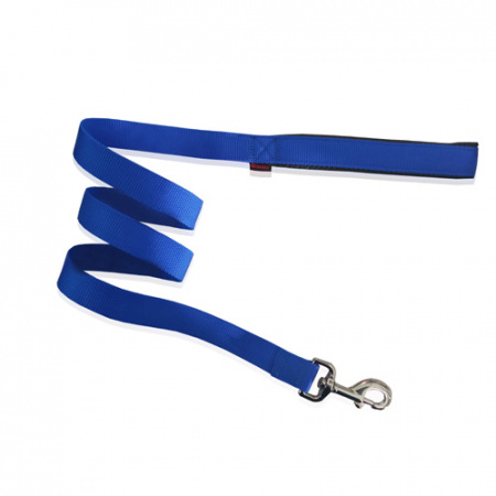Νάιλον οδηγός σκύλου με ενισχυμένη μαλακή λαβή σε πολλά χρώματα - Pet Interest Single Layer Neoprene Handle Large 2.5*120cm μπλε