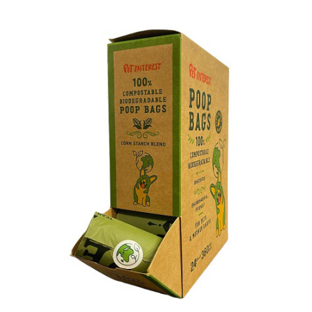 Βιοδιασπώμενα σακουλάκια συλλογής απορριμμάτων από καλαμπόκι - Poop Bags Compostable-Biodegradable (15 σακουλάκια)