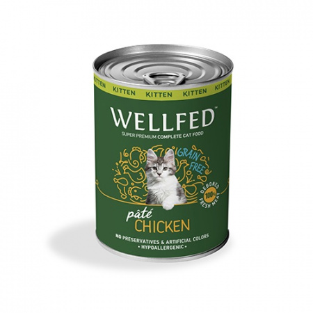 Κονσέρβα για γατάκια με κοτόπουλο χωρίς σιτηρά - Wellfed Kitten 400g