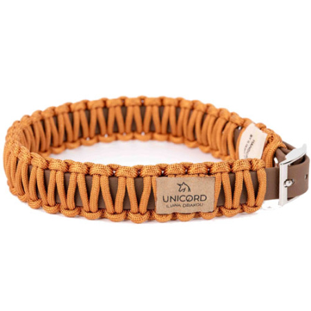 portokali-xeiropoiito-perilaimio-skilou-sxoini-paracord-unicord-skyscrapper-collar-orange