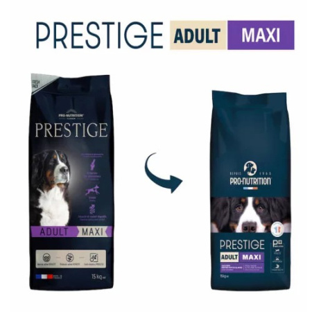 Πλήρης ξηρά τροφή για ενήλικους σκύλους μεγαλόσωμων φυλών με πουλερικά - Prestige Adult Maxi 15kg