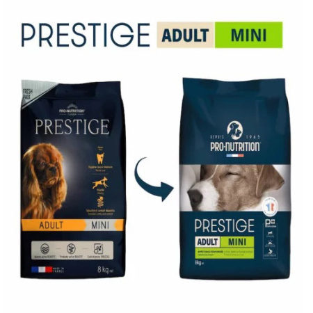 Πλήρης ξηρά τροφή για ενήλικους σκύλους μικρόσωμων φυλών με πουλερικά - Prestige Adult Mini