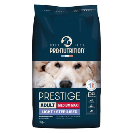 Πλήρης ξηρά τροφή για σκύλους με τάση παχυσαρκίας ή/και στειρωμένους - Prestige Light / Sterilised 3kg