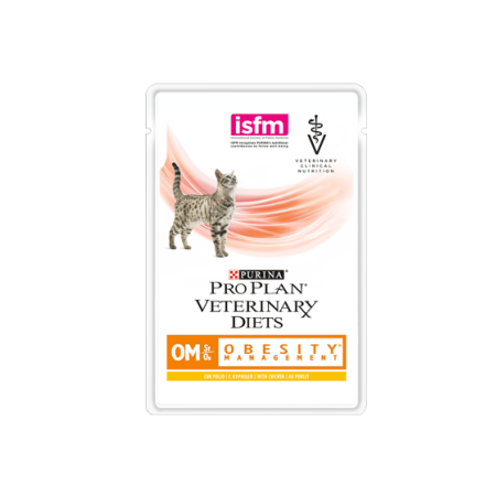 Κλινικο φακελάκι για γάτες με προβλήματα παχυσαρκίας - Purina Veterinary Diets ΟΜ (Obesity Management) 85g