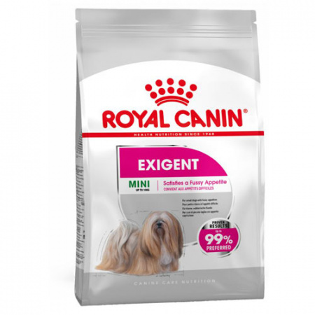 Ξηρά τροφή για εκλεκτικούς ενήλικους σκύλους άνω των 10 μηνών μικρόσωμων φυλών έως 10kg - Royal Canin Mini Exigent 2kg