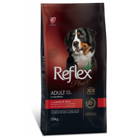 Ξηρά τροφή συντήρησης για μεγαλόσωμους ενήλικους σκύλους με αρνί κ' ρύζι - Reflex Plus Adult Maxi with Lamb & Rice 18kg