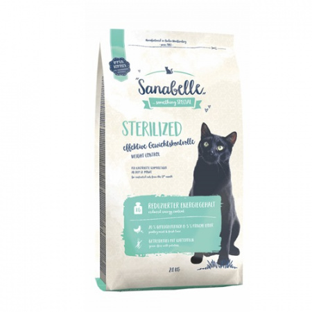 Ξηρά τροφή για στειρωμένες ενήλικες γάτες χωρίς σιτηρά με πουλερικά - Sanabelle Sterilised 10kg