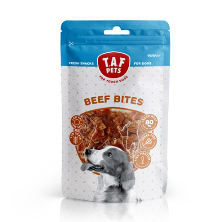Λιχουδιά σκύλου με μικρές μπουκιές μοσχαριού - TAF Pets Beef Bites 75g