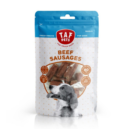 Λιχουδιά σκύλου με ζουμερά λουκάνικα μοσχαριού - TAF Pets Beef Sausages 75g