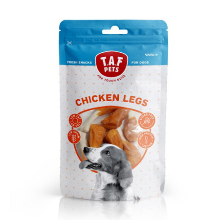 Λιχουδιά σκύλου με κόκκαλο ασβεστίου και κρέας κοτόπουλου- TAF Pets Chicken Legs 75g