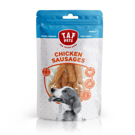 Λιχουδιά σκύλου με ζουμερά λουκάνικα κοτόπουλου- TAF Pets Chicken Sausages 75g
