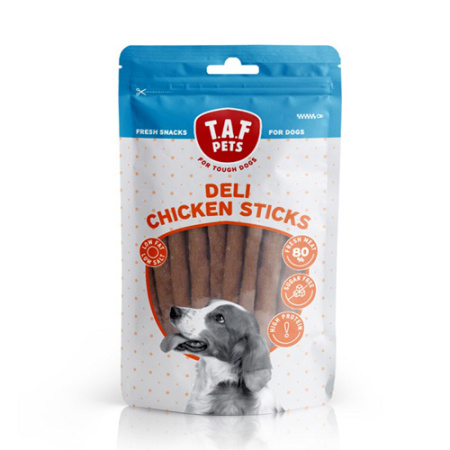 Λιχουδιά σκύλου με μαλακά μπαστούνια κοτόπουλου - TAF Pets Deli Chicken Sticks 75g