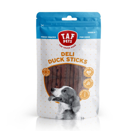 Λιχουδιά σκύλου με μαλακά μπαστούνια πάπιας- TAF Pets Deli Duck Sticks 75g