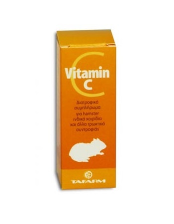 Διατροφικό συμπλήρωμα με βιταμίνη C για χάμστερ, ινδικά χοιρίδια και άλλα τρωκτικά συντροφιάς - Tafarm Vitamin C 15ml