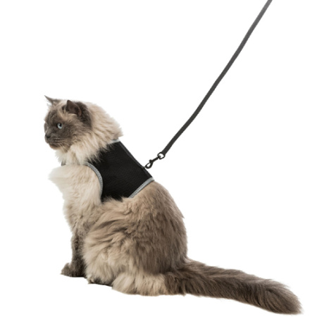 Μαλακό υφασμάτινο σαμαράκι και οδηγός για μεγαλόσωμη γάτα - Trixie Soft Harness with Leash XXL