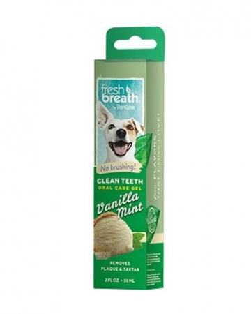 Ζελέ για αποτελεσματικό καθαρισμό των δοντιών χωρίς βούρτσισμα σε σκύλους με γεύση βανίλια-μέντα - Tropiclean Clean Teeth Gel Vanilla/Mint 59ml
