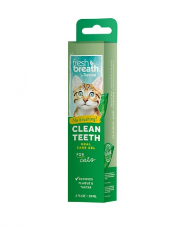 Ζελέ για αποτελεσματικό καθαρισμό των δοντιών χωρίς βούρτσισμα σε γάτες - Tropiclean Clean Teeth Gel Cats 59ml