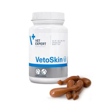 Συμπλήρωμα διατροφής για υποστήριξη δέρματος και τριχώματος - VetoSkin (90 κάψουλες twist off)