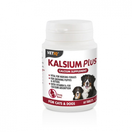 Διατροφικό συμπλήρωμα ασβεστίου για μικρής ηλικίας κατοικίδια και μητέρες που θηλάζουν - Kalsium Plus (60 δισκία)