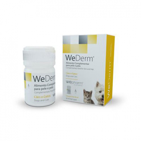 Συμπλήρωμα διατροφής σε υγρό με λιπαρά οξέα, βιταμίνες κ' μέταλλα για στήριξη δέρματος & τριχώματος - WeDerm 30ml
